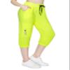 ALWAYS Women's Capri Jogger Pants - High Waisted Soft Zipper Casual Sweat Pants Neon Lime XL view 1
