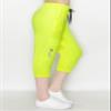 ALWAYS Women's Capri Jogger Pants - High Waisted Soft Zipper Casual Sweat Pants Neon Lime XL view 3