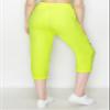 ALWAYS Women's Capri Jogger Pants - High Waisted Soft Zipper Casual Sweat Pants Neon Lime XL view 4