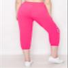 ALWAYS Women's Capri Jogger Pants - High Waisted Soft Zipper Casual Sweat Pants Neon Pink S view 4