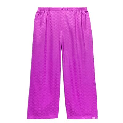 Savage X Fenty, Men's, Savage X Satin Pants, Juicy Purple Jacquard Monogram, L