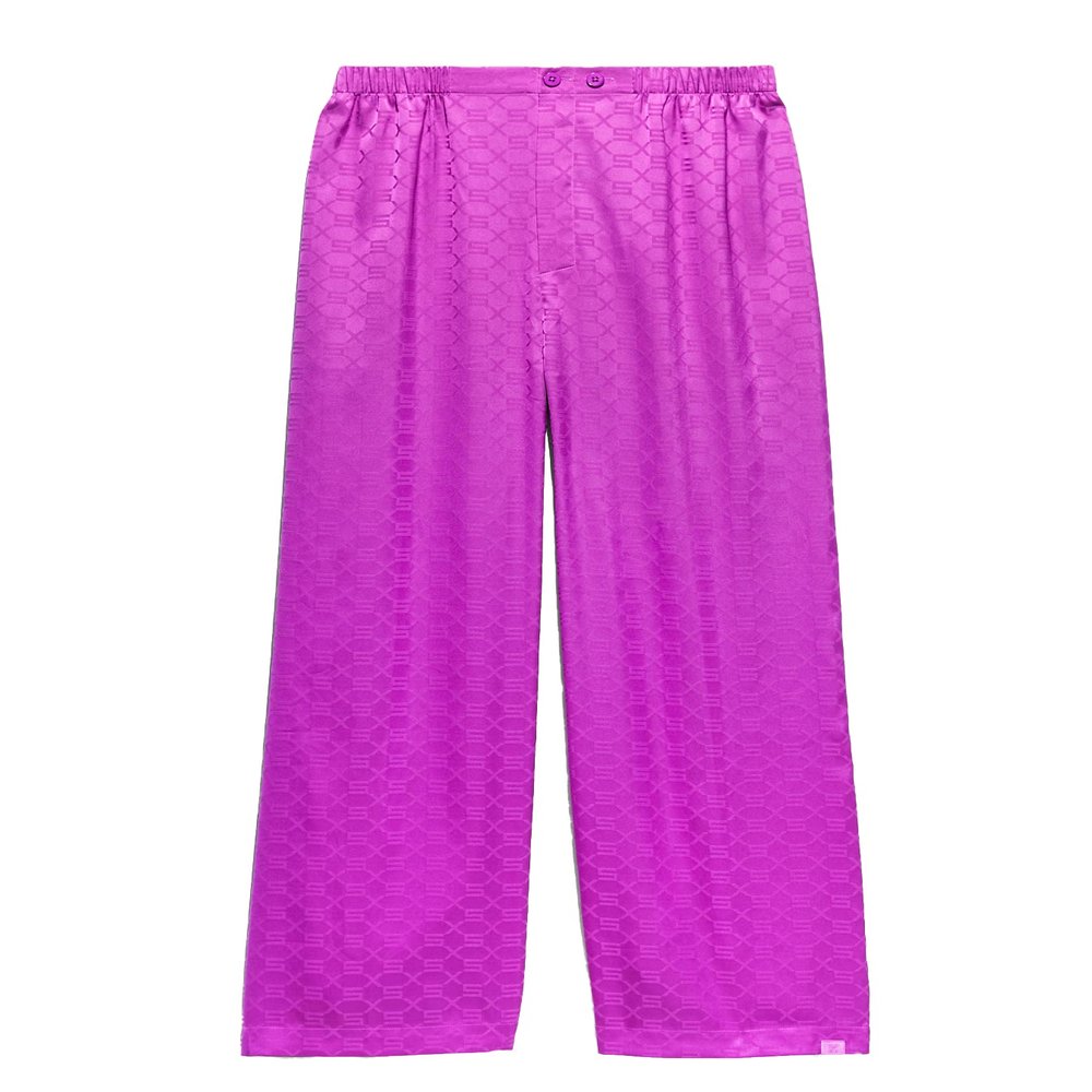 Savage X Fenty, Men's, Savage X Satin Pants, Juicy Purple Jacquard Monogram, L