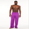 Savage X Fenty, Men's, Savage X Satin Pants, Juicy Purple Jacquard Monogram, L view 2