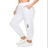 ALWAYS Women's Zipper Jogger Track Pants - Premium Soft Stretch Fashion Zipper Sweatpants White XL view 1