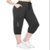ALWAYS Women's Capri Zipper Jogger Track Pants - Premium Soft Stretch Fashion Zipper Sweatpants Black L
