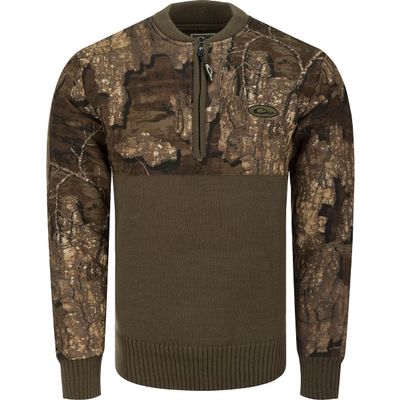 Camo 1/4 Zip Wool Sweater Realtree Timber 2Xlarge