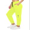 ALWAYS Women's Zipper Jogger Track Pants - Premium Soft Stretch Sweatpants Neon Lime XL view 1