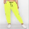 ALWAYS Women's Zipper Jogger Track Pants - Premium Soft Stretch Sweatpants Neon Lime XL view 2