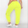 ALWAYS Women's Zipper Jogger Track Pants - Premium Soft Stretch Sweatpants Neon Lime XL view 3