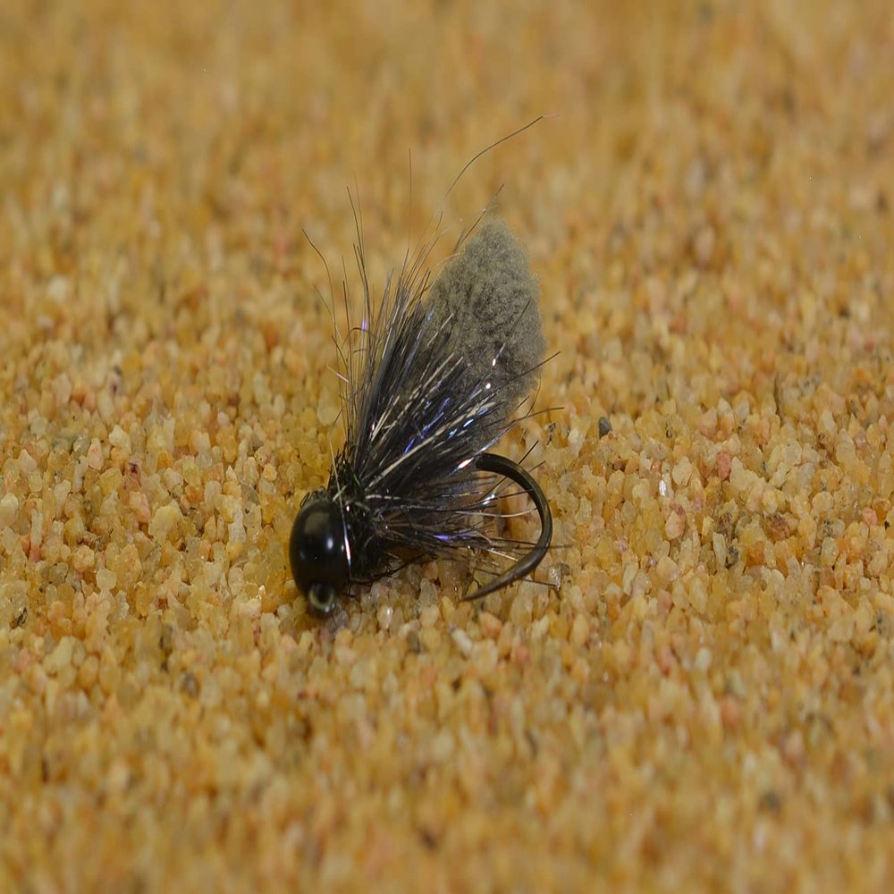 Tungsten Mop Jig Fly Size #10 - Euro Nymph Tied on Hanak Hooks - 6ct Pack (Gray Hook #10)