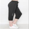 ALWAYS Women's Capri Zipper Jogger Track Pants - Premium Soft Stretch Fashion Zipper Sweatpants Black S view 3