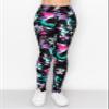 Women's High Waisted Yoga Leggings - Buttery Soft Comfortable Stretch Side Split Hem Workout Casual Pants Tie Dye 4238 M view 3