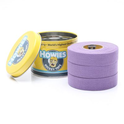 Howies Hockey Tape | 3-Pack Lavender Cloth Hockey Stick Tape (1" x 24 Yards) | Durable Pro-Grade Adhesive for Hockey, Lacrosse & Baseball | Includes Free Tape Tin