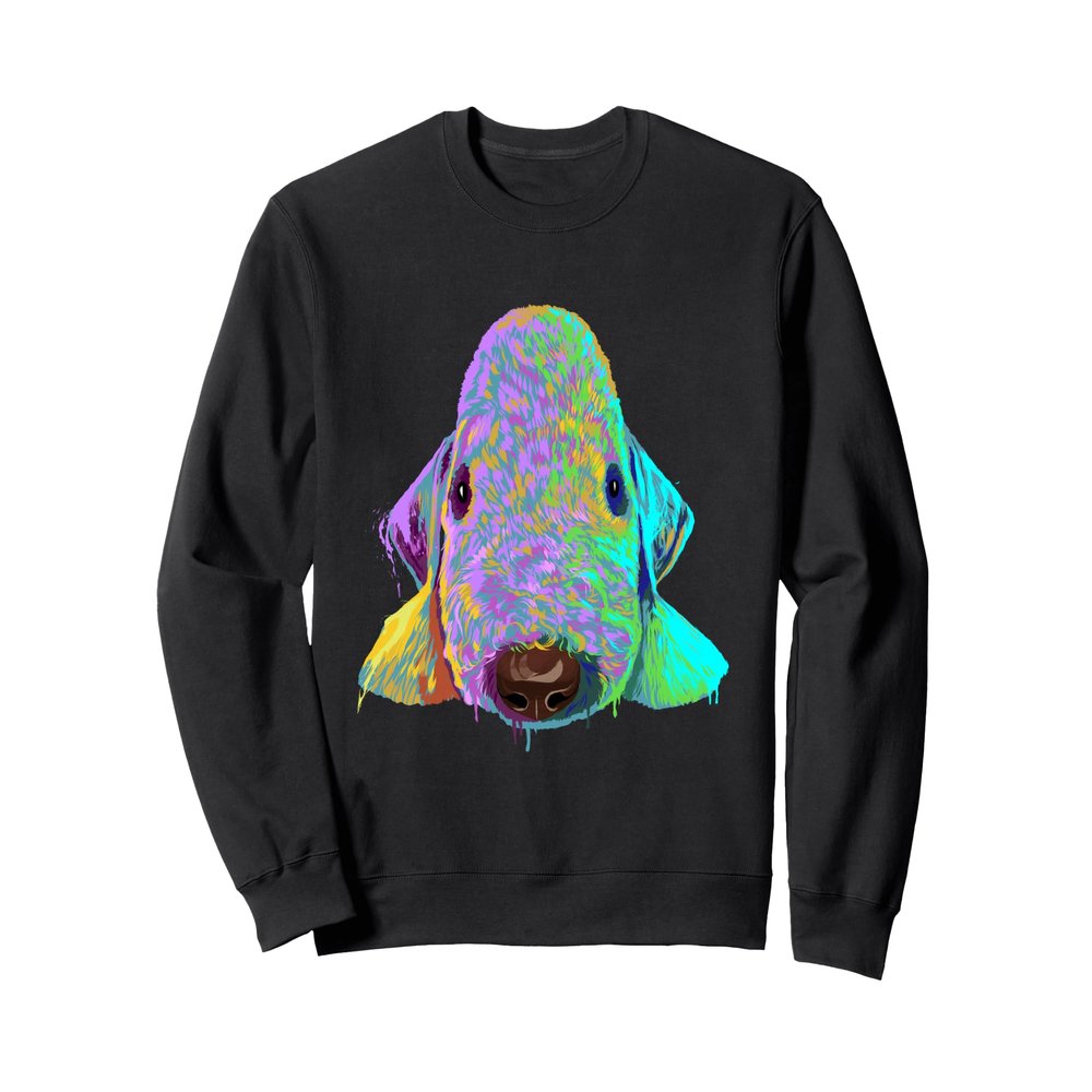 Colorful Splash Dog Bedlington Terrier Sweatshirt