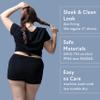 Goat Union Overnight Period Shorts for Women - 2" Absorbent Sleep Period Boyshorts Heavy Flow,4XL, 1 Pair Black view 3