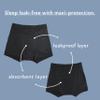 Goat Union Overnight Period Shorts for Women - 2" Absorbent Sleep Period Boyshorts Heavy Flow,4XL, 1 Pair Black view 4