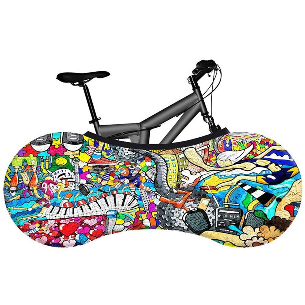 SJHY Bicycle Accessories Bicycle Indoor Dust Cover Elastic Fabric 26-29" Road Bike Cover Bicycle Accessories Bike Parts (Color : B)