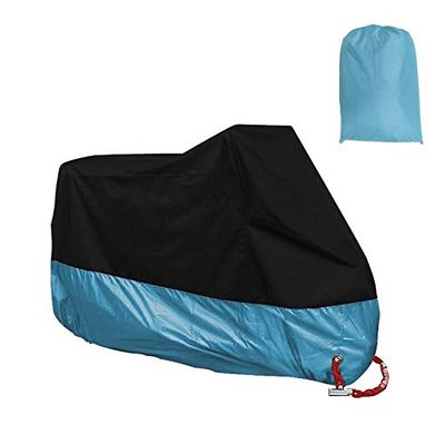 Bicycle Accessories Bike Cover Waterproof Dustproof UV Protective Outdoor Moto Scooter Bike Rain Cover Bicycle Protective Gear Bike Parts (Color : Sky Blue, Size : XXXXL)
