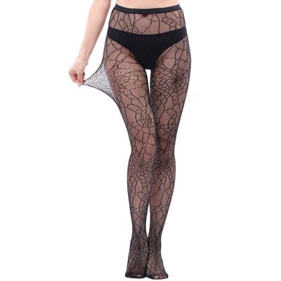 WEANMIX Spider Web Lace Patterned Fishnet Goth Sheertex Tights Black Stockings Pantyhose for Christmas Women