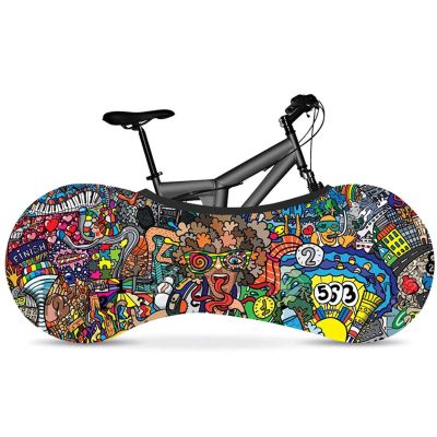 SJHY Bicycle Accessories 26"-28" Elastic Bicycle Indoor dust Cover Elastic Fabric Bicycle tire Cover 700c Road Bike Accessories Bike Parts (Color : 3)
