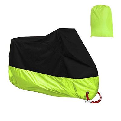 Bicycle Accessories Bike Cover Waterproof Dustproof UV Protective Outdoor Moto Scooter Bike Rain Cover Bicycle Protective Gear Bike Parts (Color : Fluorescent Green, Size : Medium)