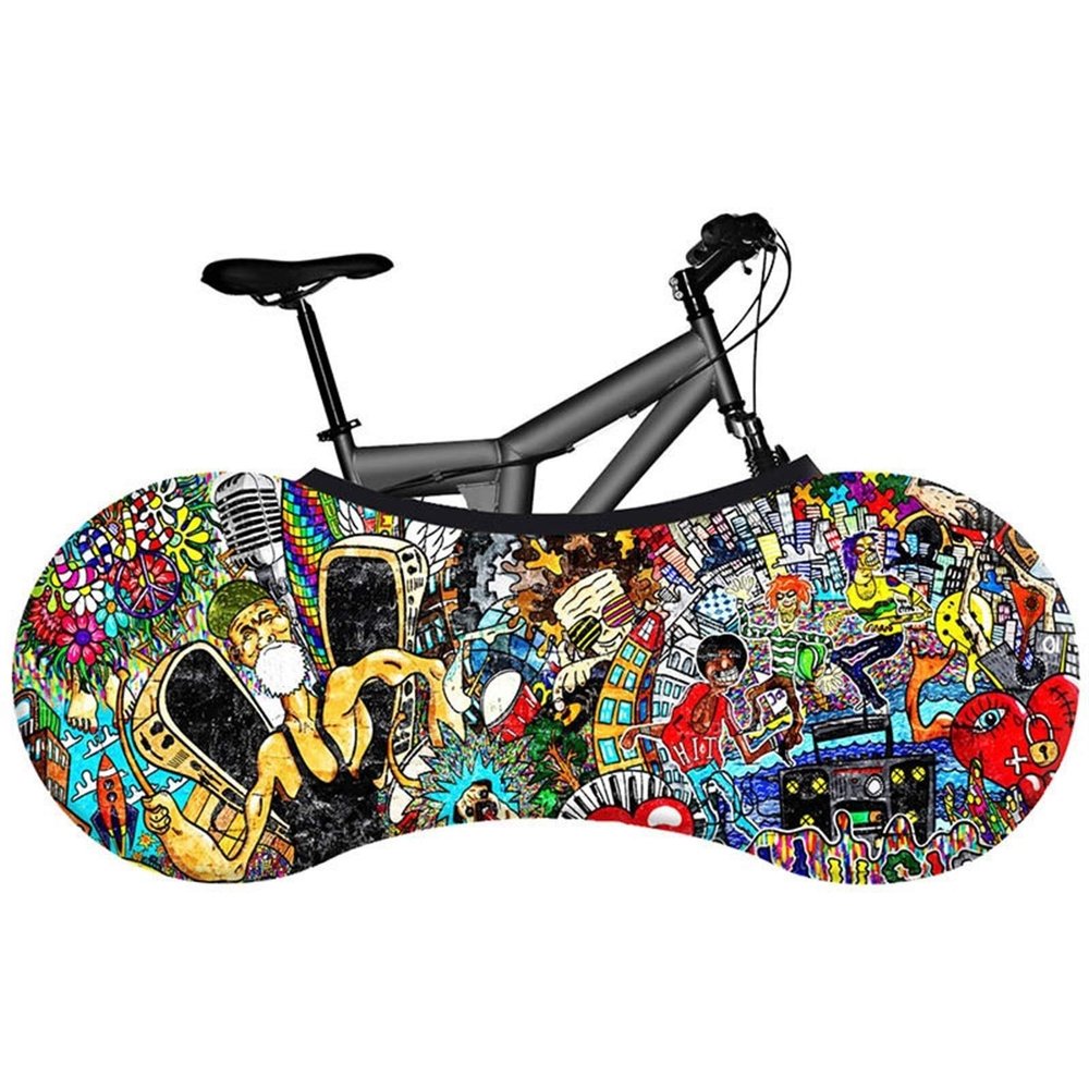 SJHY Bicycle Accessories Bicycle Indoor Dust Cover Elastic Fabric 26-29" Road Bike Cover Bicycle Accessories Bike Parts (Color : D)