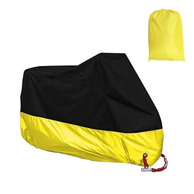 Bicycle Accessories Bike Cover Waterproof Dustproof UV Protective Outdoor Moto Scooter Bike Rain Cover Bicycle Protective Gear Bike Parts (Color : Yellow, Size : Large)