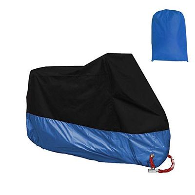 Bicycle Accessories Bike Cover Waterproof Dustproof UV Protective Outdoor Moto Scooter Bike Rain Cover Bicycle Protective Gear Bike Parts (Color : Navy Blue, Size : Medium)