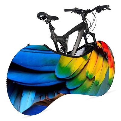 SJHY Bicycle Accessories Bike Protector Cover 26-28 Inch Bicycle Anti-dust Wheels Frame Cover Scratch-Proof Storage Bag Bike Accessories Bike Parts (Color : Blue Feather)