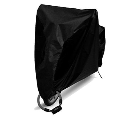 Bicycle Accessories Bicycle Cover Waterproof Snow Cover Rain UV Protector Dust Outdoor Motorcycle Bike Cover with Seal Strapes Rain Cover+Bag Bike Parts (Color : Black, Size : Small)