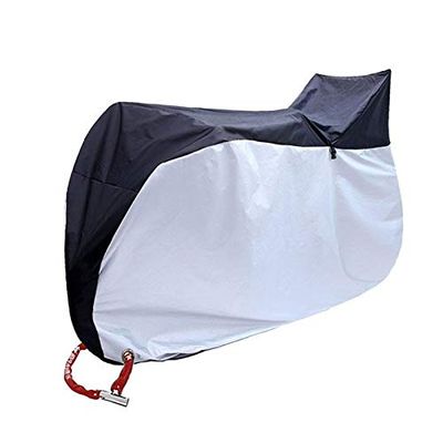 Bicycle Accessories Bicycle Cover Waterproof Snow Cover Rain UV Protector Dust Outdoor Motorcycle Bike Cover with Seal Strapes Rain Cover+Bag Bike Parts (Color : White, Size : Medium)