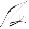 ZSHJGJR 60 Inch Black Hunter Taken Down Longbow Limbs Replacement Bow Limbs Only for Right Handed and Left Handed 30lbs-60lbs (Right Hand, 50lbs) view 2