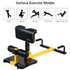 DORTALA 8-in-1 Multifunctional Squat Machine Deep Sissy Squat, Push Up Abs Workout Home Gym Fitness Equipment, Home Gym Body Trainer, Yellow + Black view 2