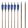 OBTOUTDOOR 6pcs 31" 7.6mm Archery Carbon Arrows SP400 or 500 with 4" Real Feathers for Recurve Bow (Spine 400) view 1