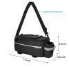 MOSISO Bike Rack Bag, Waterproof Bike Trunk Cooler Pouch Insulated Bicycle Rear Seat Pouch Cycling Backseat Storage Cargo Luggage Saddle Shoulder Bag, Black view 3