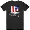 1972 Chevy Monte Carlo Front Side View with Us Flag T Shirt L Black view 1