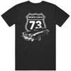 1973 Monte Carlo Front Three Quarter View with Model Year T Shirt 2XL Black view 1