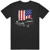 1975 Monte Carlo Front Side View with Us Flag T Shirt M Black view 1