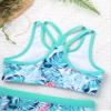 YONGHS Kids Girls 2 Pieces Bathing Suit Beach Swimsuit Sports Swimwear Tankinis Top with Shorts Set Turquoise 16 view 2