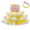 Baby Girl Baptism Christening Ball Gown Dresses Toddler Wedding Bridesmaid Family Photos Shoot Christmas Easter Lace Tutu Dress 18M 24M Yellow 100 view 1