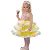 Baby Girl Baptism Christening Ball Gown Dresses Toddler Wedding Bridesmaid Family Photos Shoot Christmas Easter Lace Tutu Dress 18M 24M Yellow 100 view 4