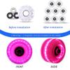 Nezylaf Light Up Roller Skate Wheels 8 Pack, 78A Hardness LED Skateboard Wheels with Premium ABEC-9 Bearings, Illuminating Roller Skate Accessories for Outdoor Indoor Quad Skates view 4