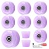 Nezylaf 8 Pack 32 x 58, 82A Quad Roller Skate Wheels with Bearing Installed and 2 Toe Stoppers for Double Row Skating,Replacment Accessories Suitable for Outdoor or Indoor view 1