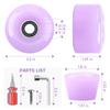 Nezylaf 8 Pack 32 x 58, 82A Quad Roller Skate Wheels with Bearing Installed and 2 Toe Stoppers for Double Row Skating,Replacment Accessories Suitable for Outdoor or Indoor view 2