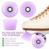Nezylaf 8 Pack 32 x 58, 82A Quad Roller Skate Wheels with Bearing Installed and 2 Toe Stoppers for Double Row Skating,Replacment Accessories Suitable for Outdoor or Indoor view 4