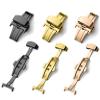 Men's Watch Band 12 14 16 18 20 22 24mm Silver Black Gold Rose Gold Deployment Butterfly Clasp Buckle Watch Band Double Push Button Buckle Very Suitable for use on Many Items view 2