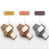 Men's Watch Band 12 14 16 18 20 22 24mm Silver Black Gold Rose Gold Deployment Butterfly Clasp Buckle Watch Band Double Push Button Buckle Very Suitable for use on Many Items view 3