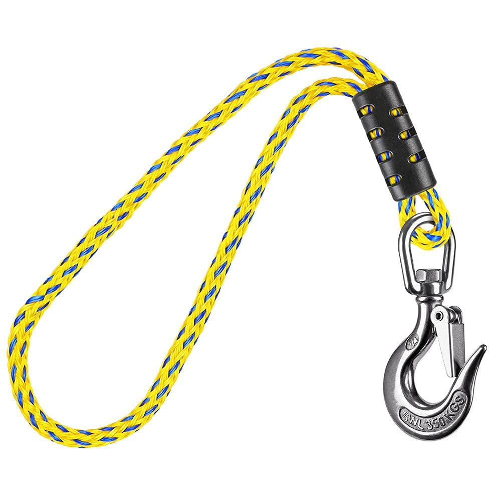 Dolibest Tow Rope Quick Connector for Tubing Tow Rope for Tubing Boat Tow Harness Tube Tow Rope for Boating Ski Ropes for Watersports for Tubing With Stainless Steel Hook360 Rotate 20inch