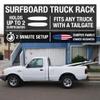 Surfboard Truck Rack - Durable Pad Fits All Tailgates - No Scratch Silicone Buckle Covers Prevent Damage - Easy to Use view 2