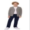 SMINLING Pinker Boys School Uniform Cardigan Sweater V-Neck Soft Cotton Clothing(Grey,9-10 Years) view 1